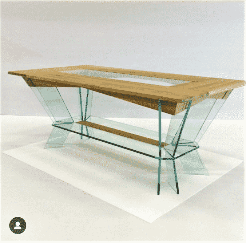 glasbord i trä